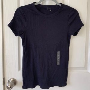 NWT Uniqlo Basic Ribbed Tee
